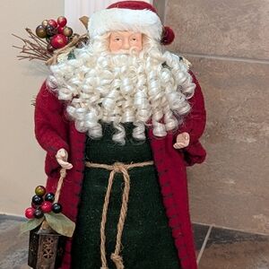 Vintage Rustic Santa 16 inch Christmas Tree Topper